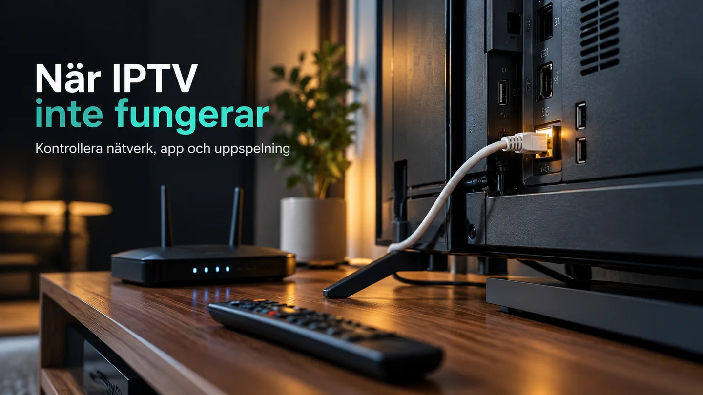 Felsök IPTV på Samsung TV med nätverk, TV-box och Ethernet-anslutning
