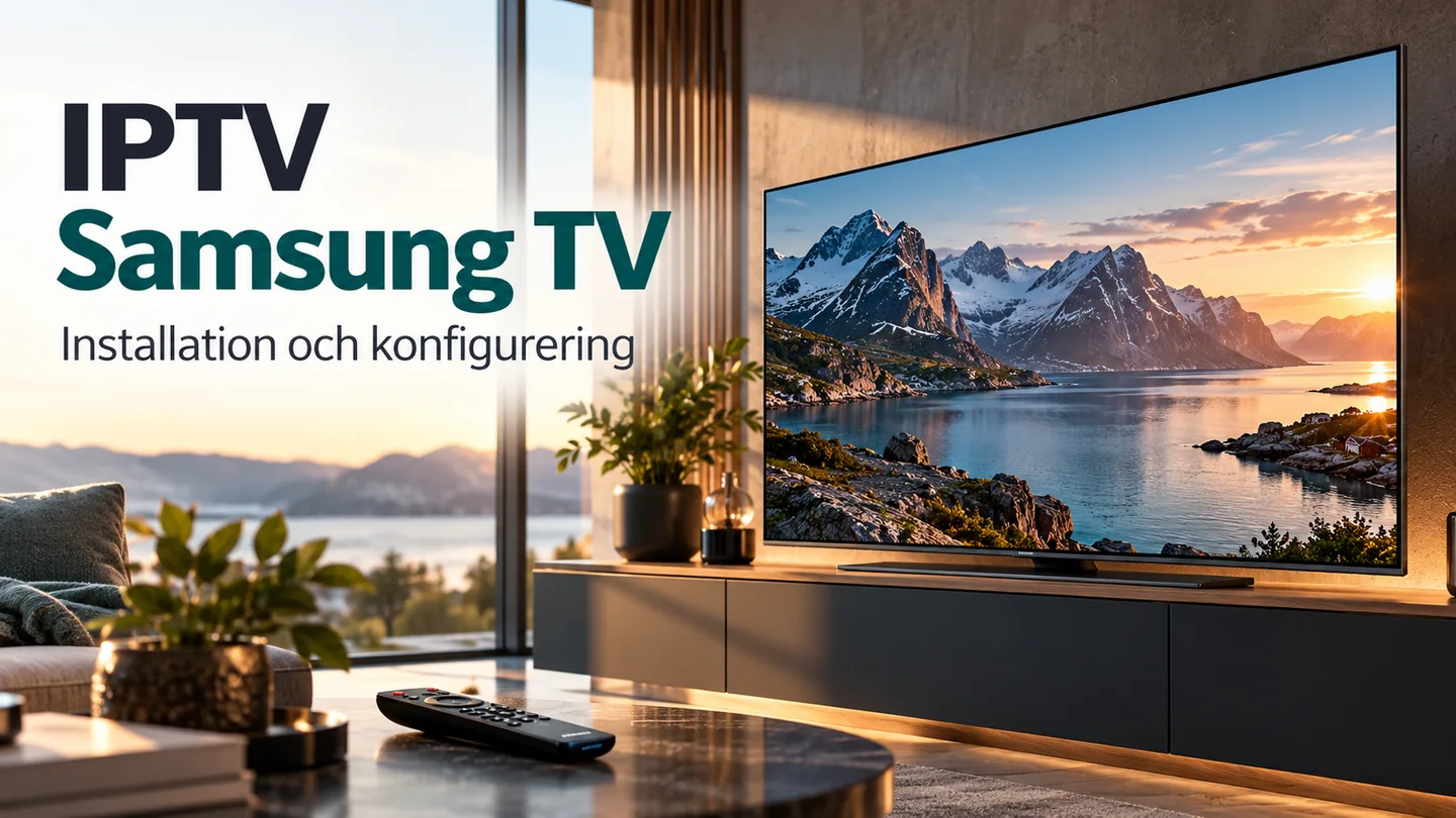 IPTV Samsung TV – installationsguide med Smart TV i skandinavisk miljö och svensk rubrik