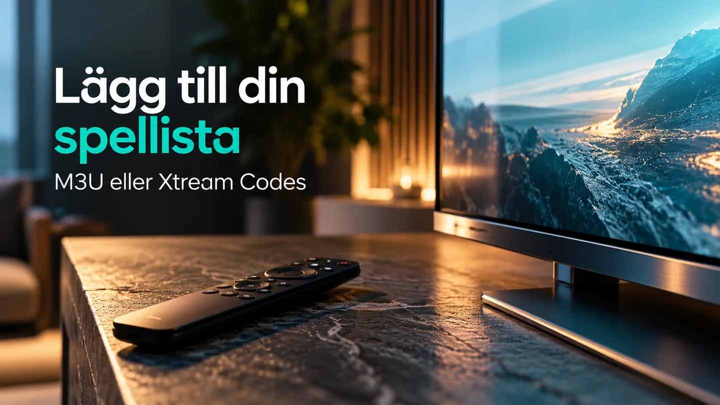 Lägg till din spellista på Samsung Smart TV med M3U eller Xtream Codes