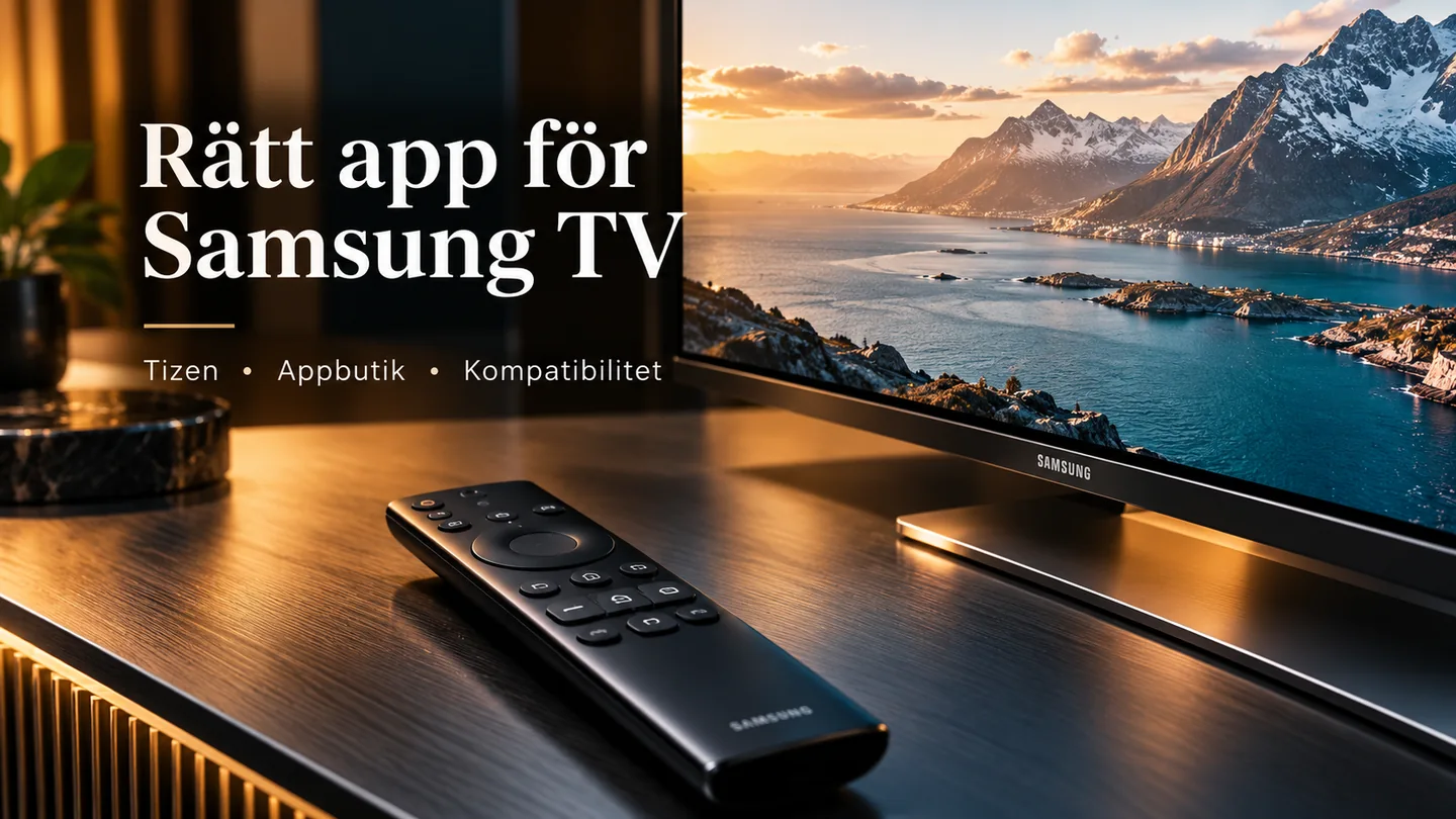 Rätt IPTV-app för Samsung TV – Tizen, appbutik och kompatibilitet i modern TV-miljö